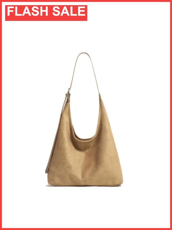 Handbags - Large Hobo Shoulder Bag Slouchy Suede Tote Handbag for Work Travel